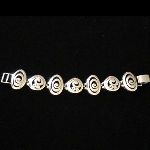 Brighton Contempo Swirl Silver Link Bracelet